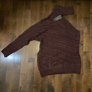Dynamite turtle neck one shoulder sweater